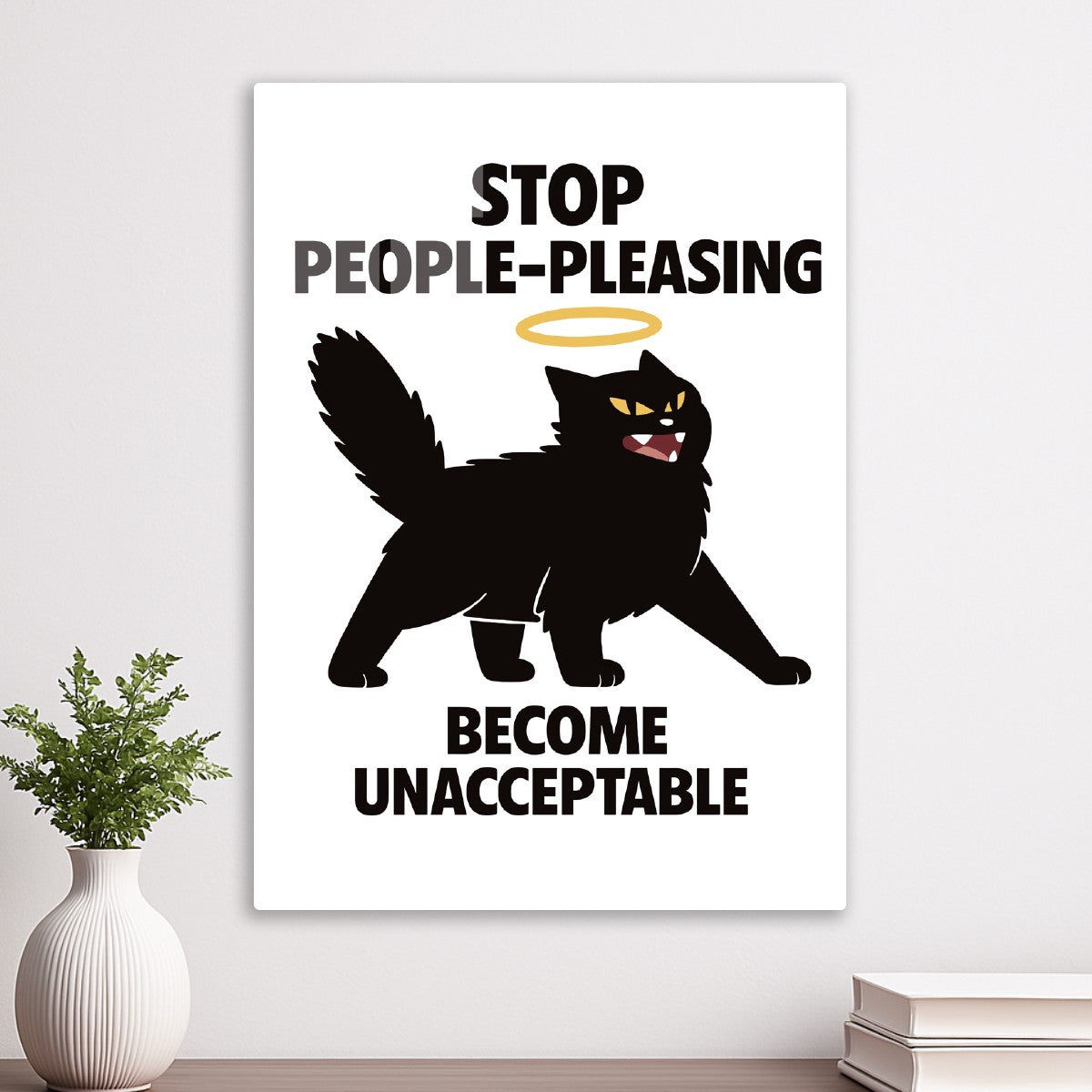 Stop People-Pleasing Cat Art