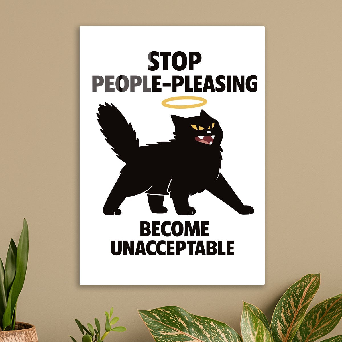Stop People-Pleasing Cat Art