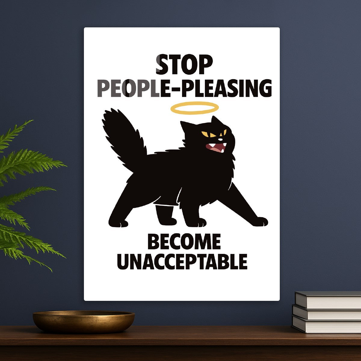 Stop People-Pleasing Cat Art