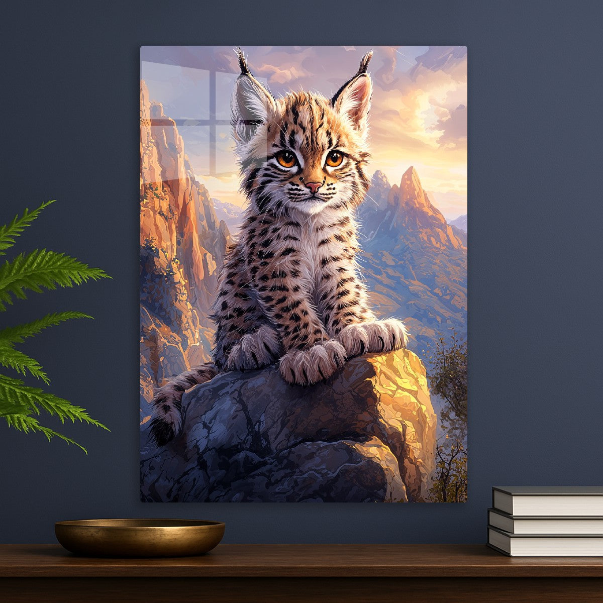 Lynx Cub on Mountain Rock