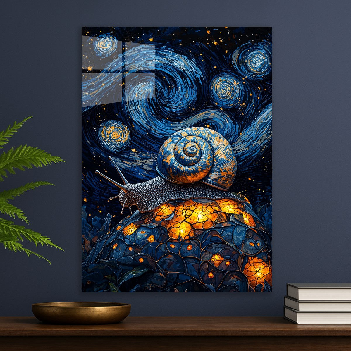 Starry Snail Night Art