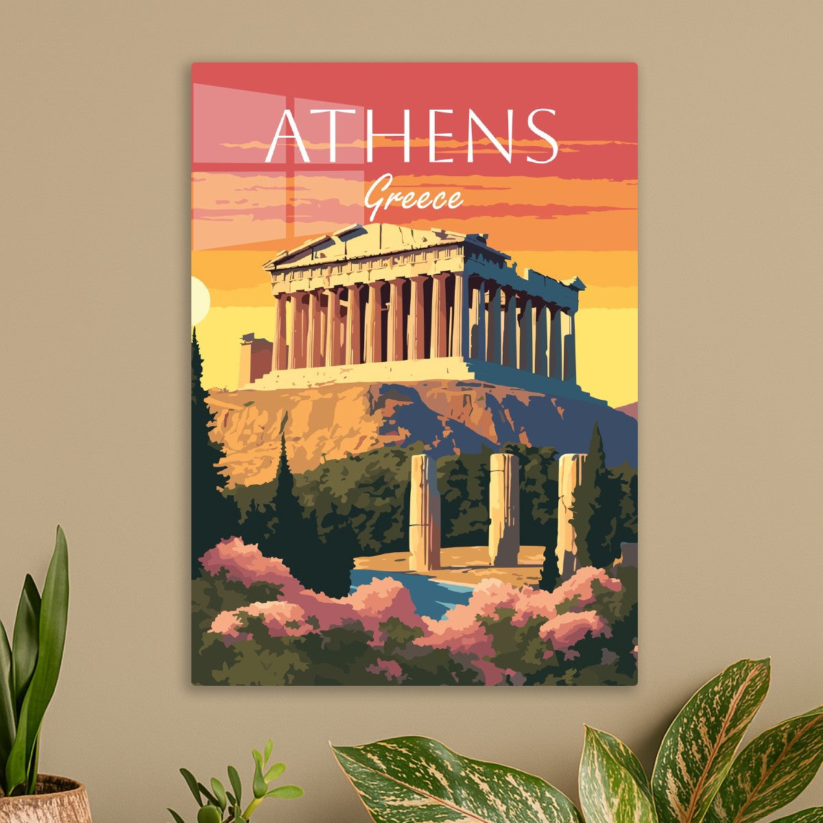 Athens at Sunset Artistic
