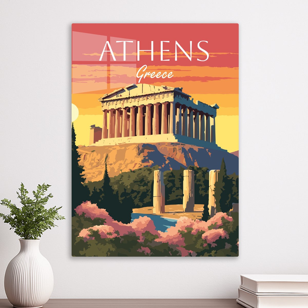 Athens at Sunset Artistic