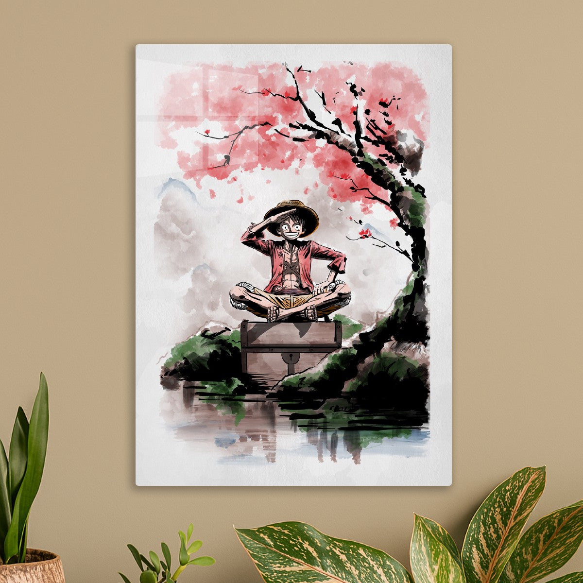 Monkey D Luffy under the tree, One Piece