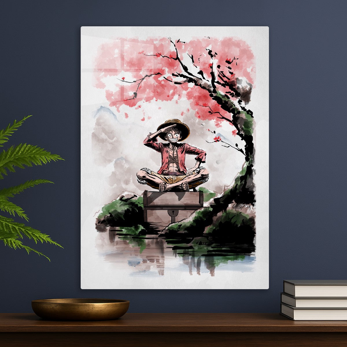 Monkey D Luffy under the tree, One Piece