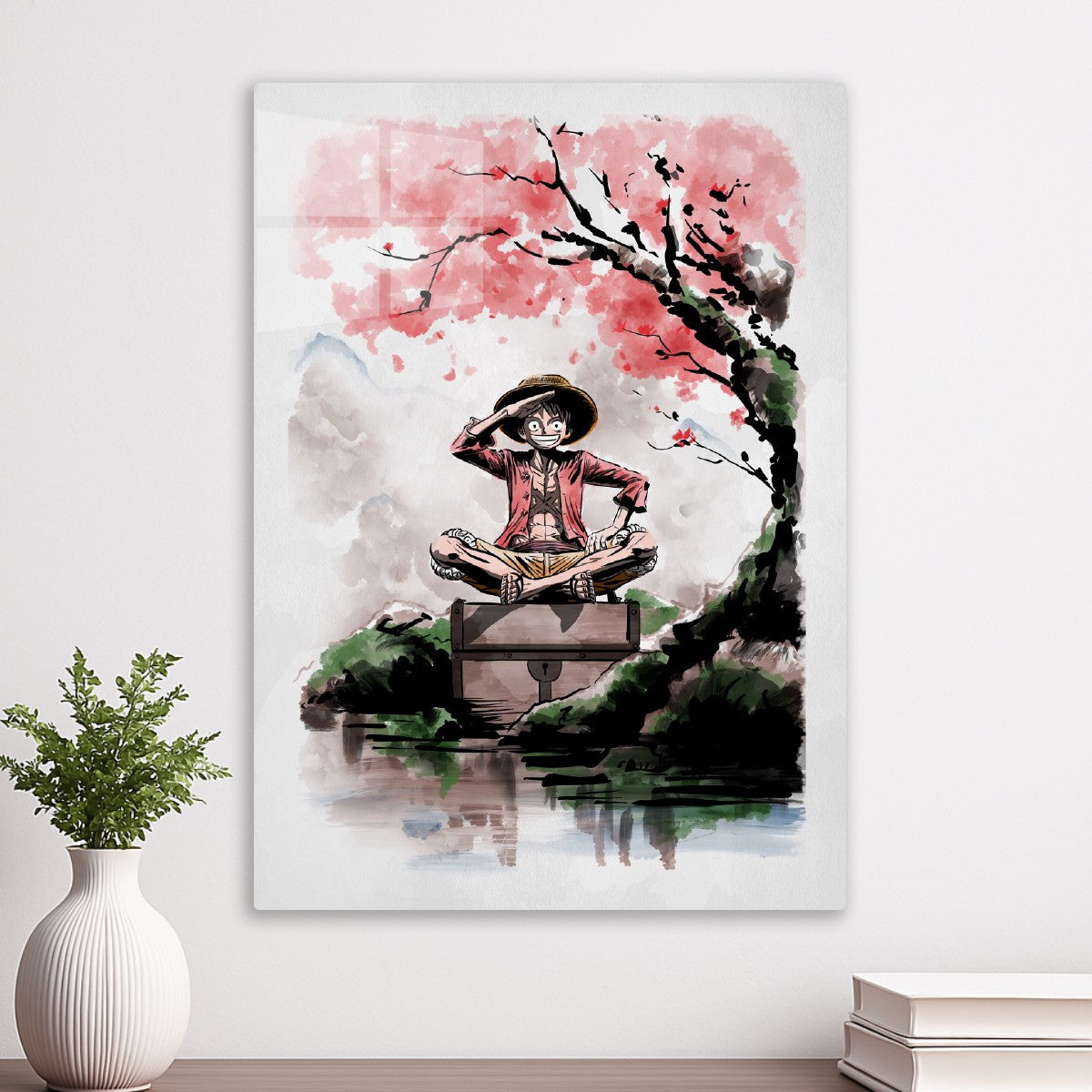 Monkey D Luffy under the tree, One Piece