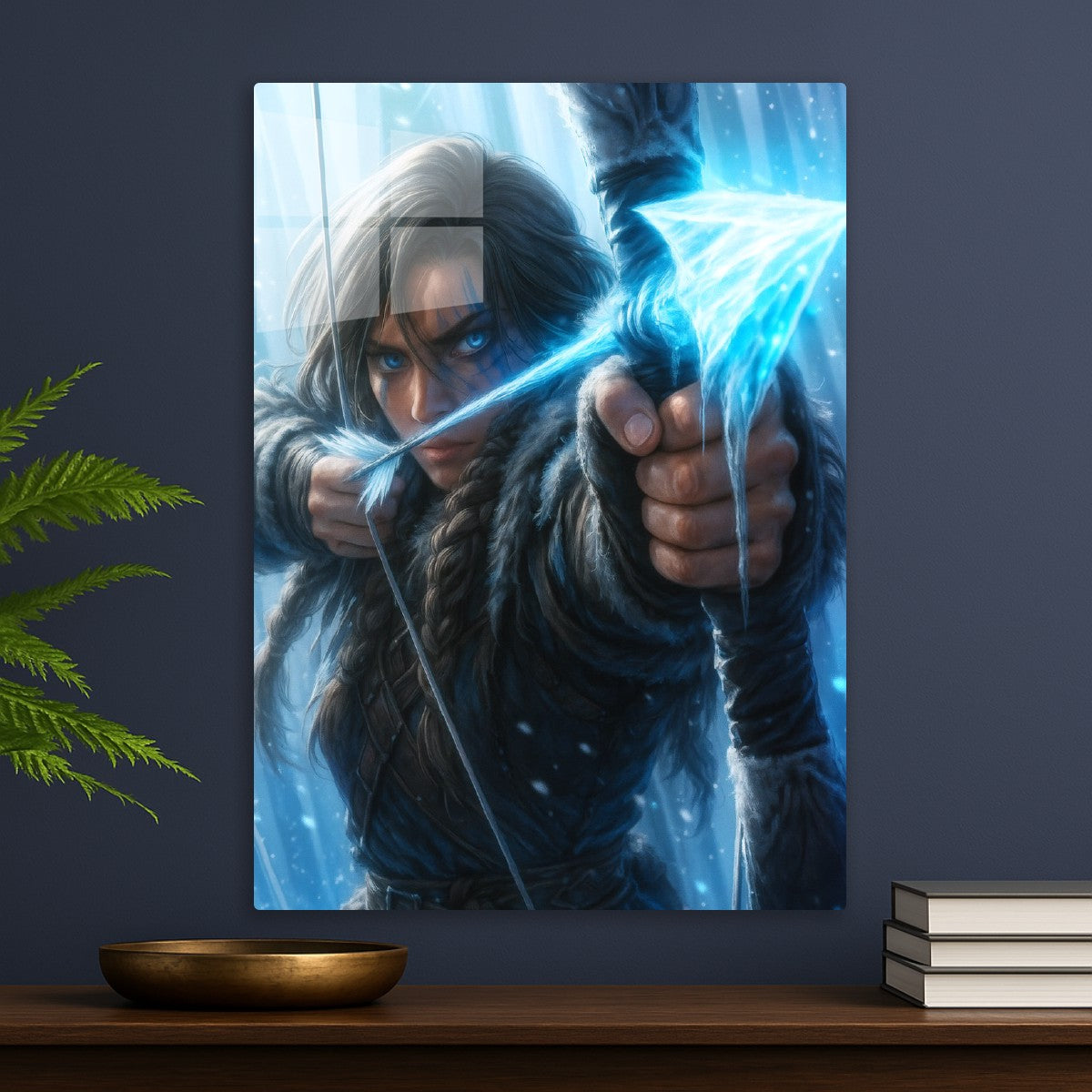 Archer with blue arrow