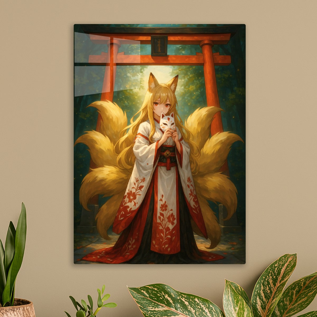 Kitsune Fox girl with tails