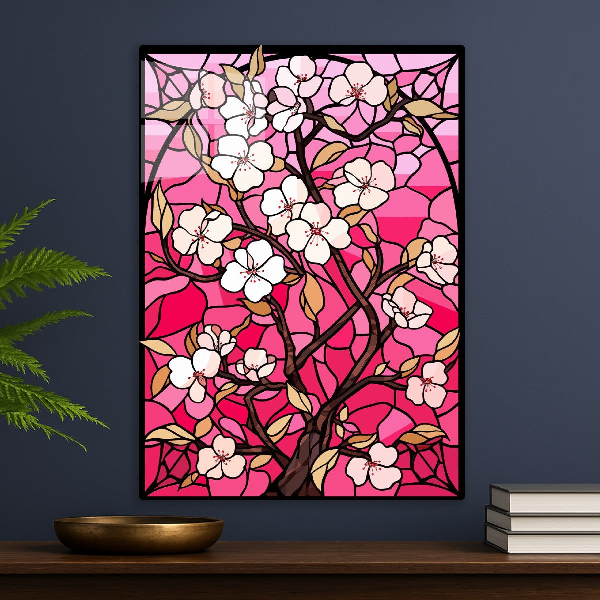 Stained Glass Cherry Blossom