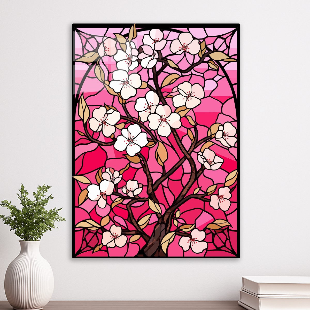 Stained Glass Cherry Blossom
