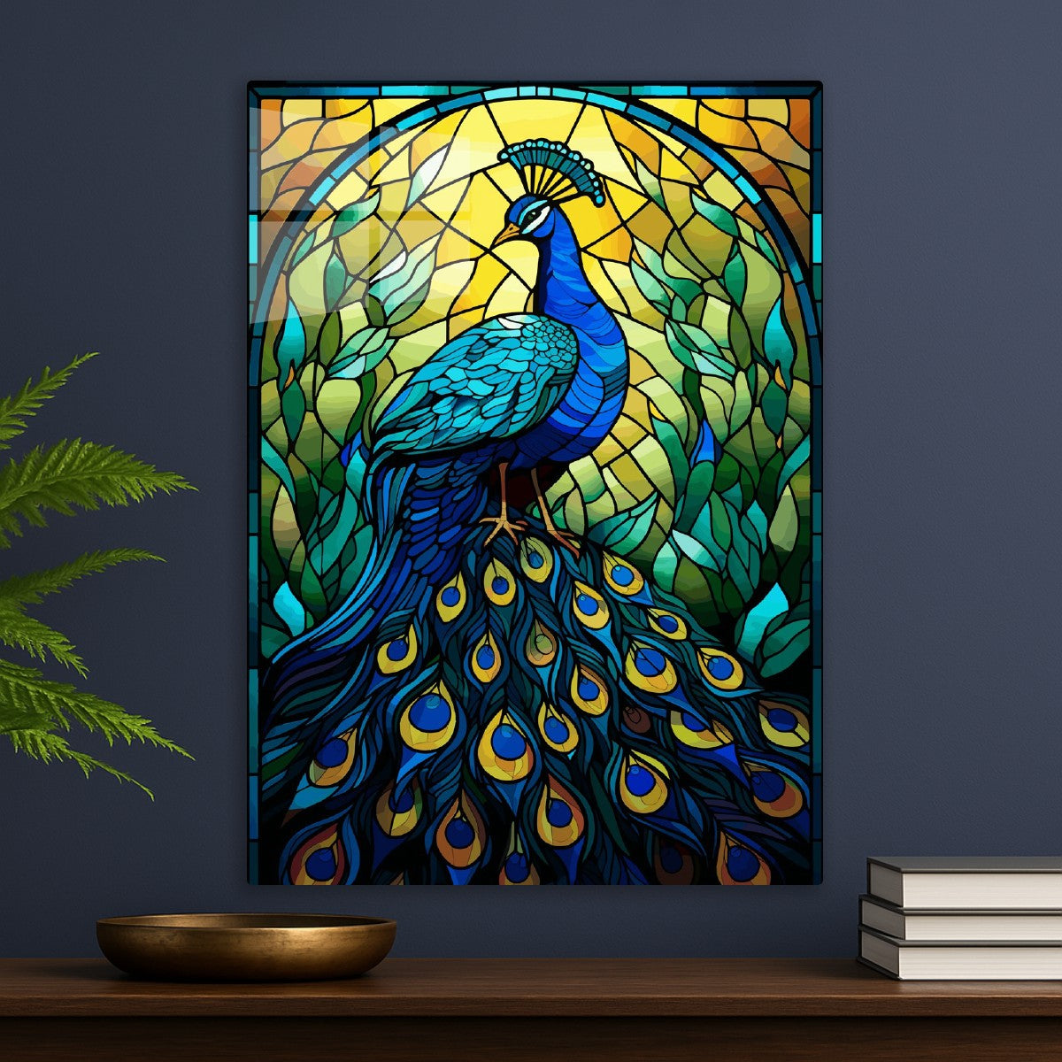 Stained Glass Peacock