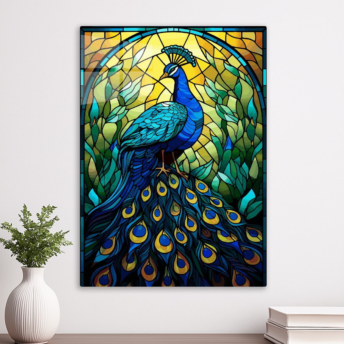Stained Glass Peacock