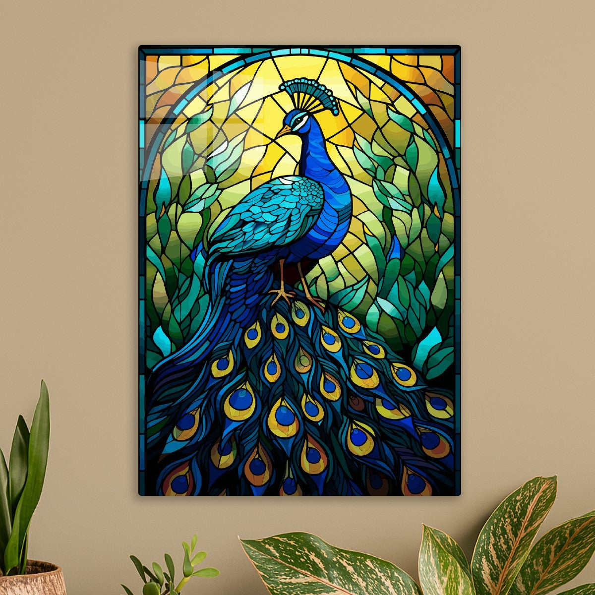 Stained Glass Peacock
