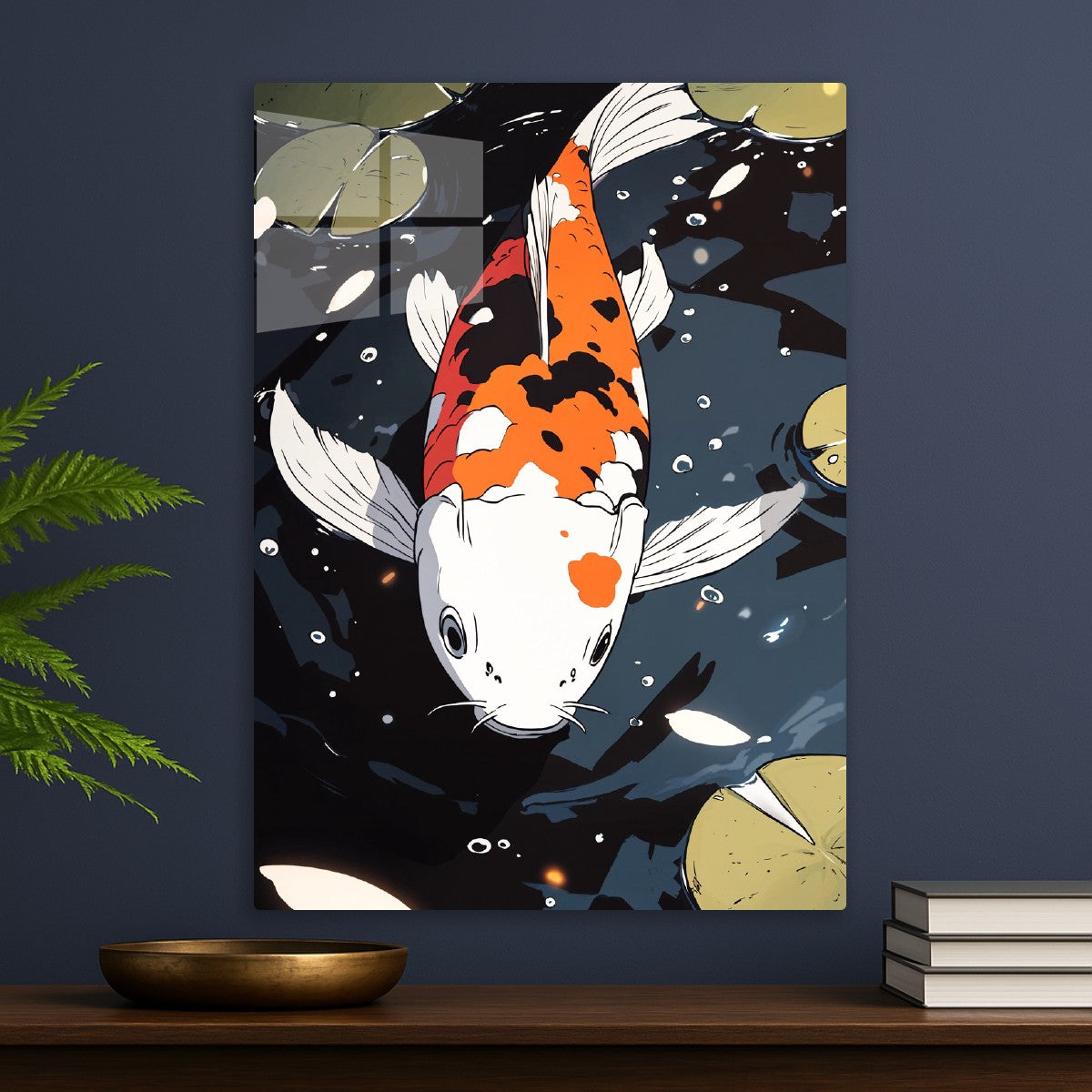 Koi Fish in Tranquil Pond