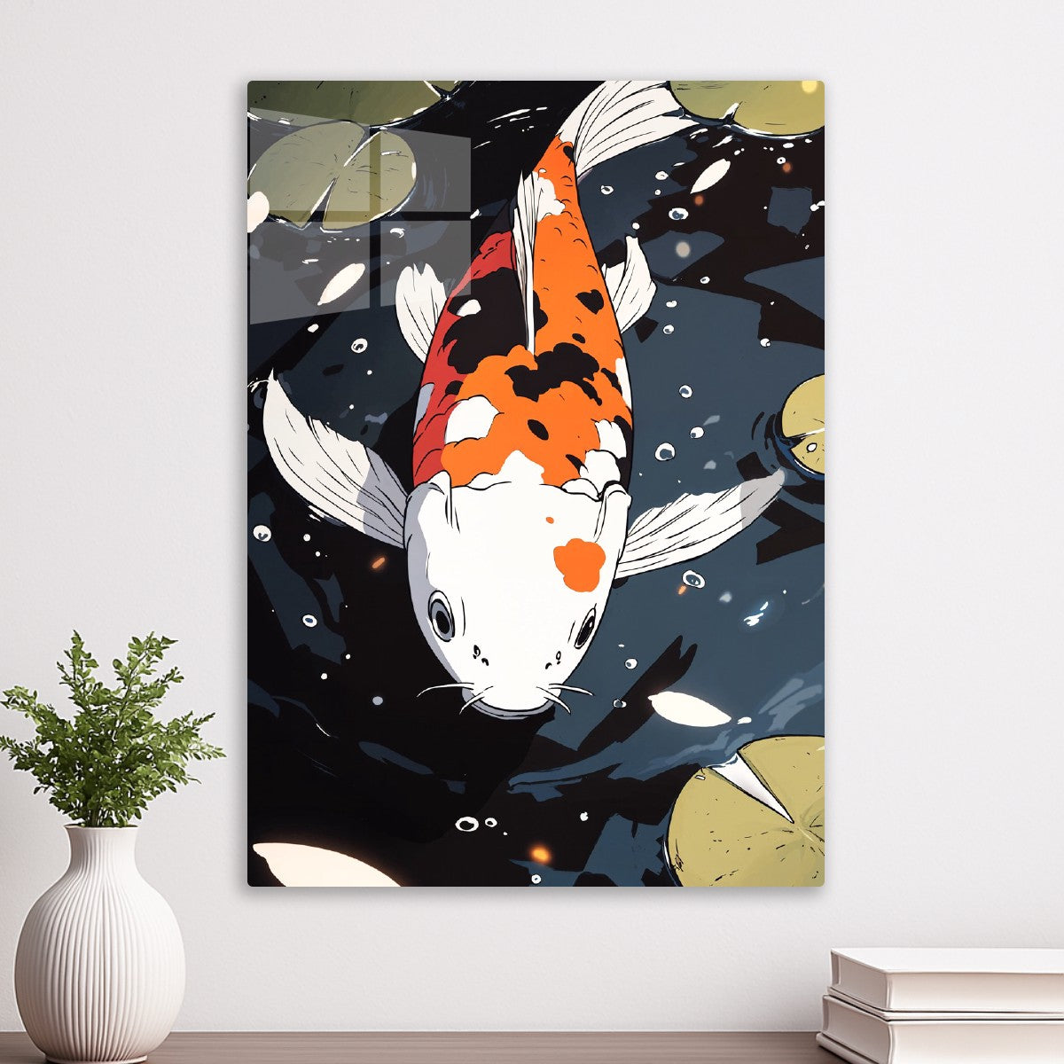 Koi Fish in Tranquil Pond