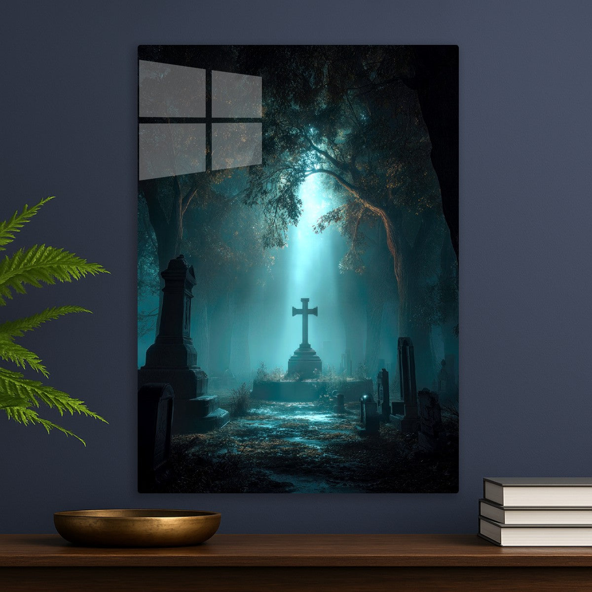 Eerie Graveyard Cross