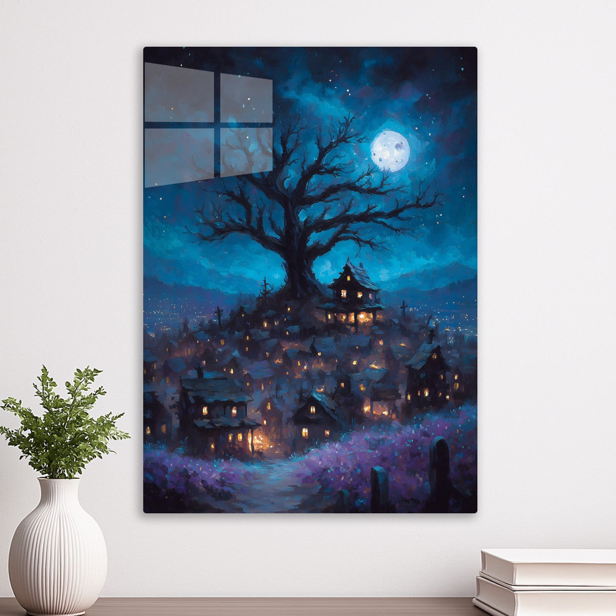 Moonlit Village Enchantment