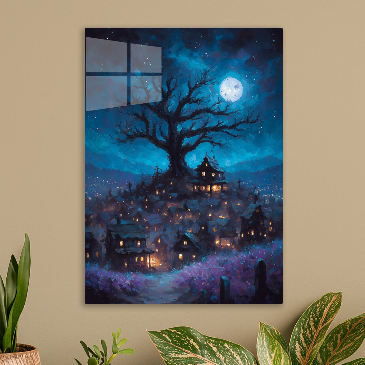 Moonlit Village Enchantment