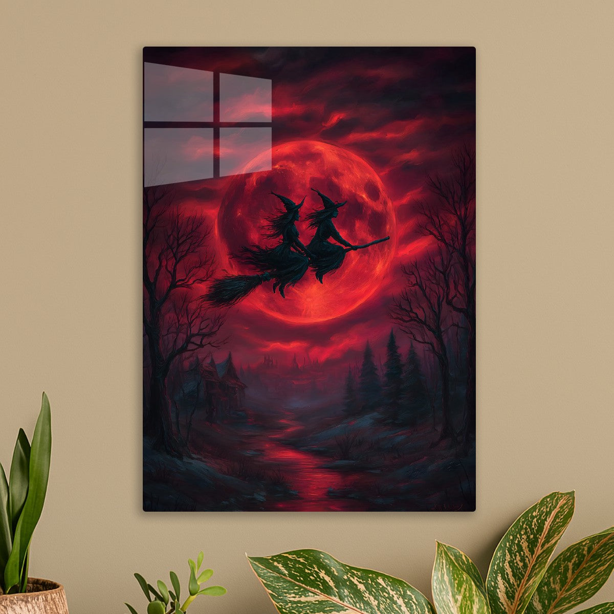 Witches' Moonlit Flight