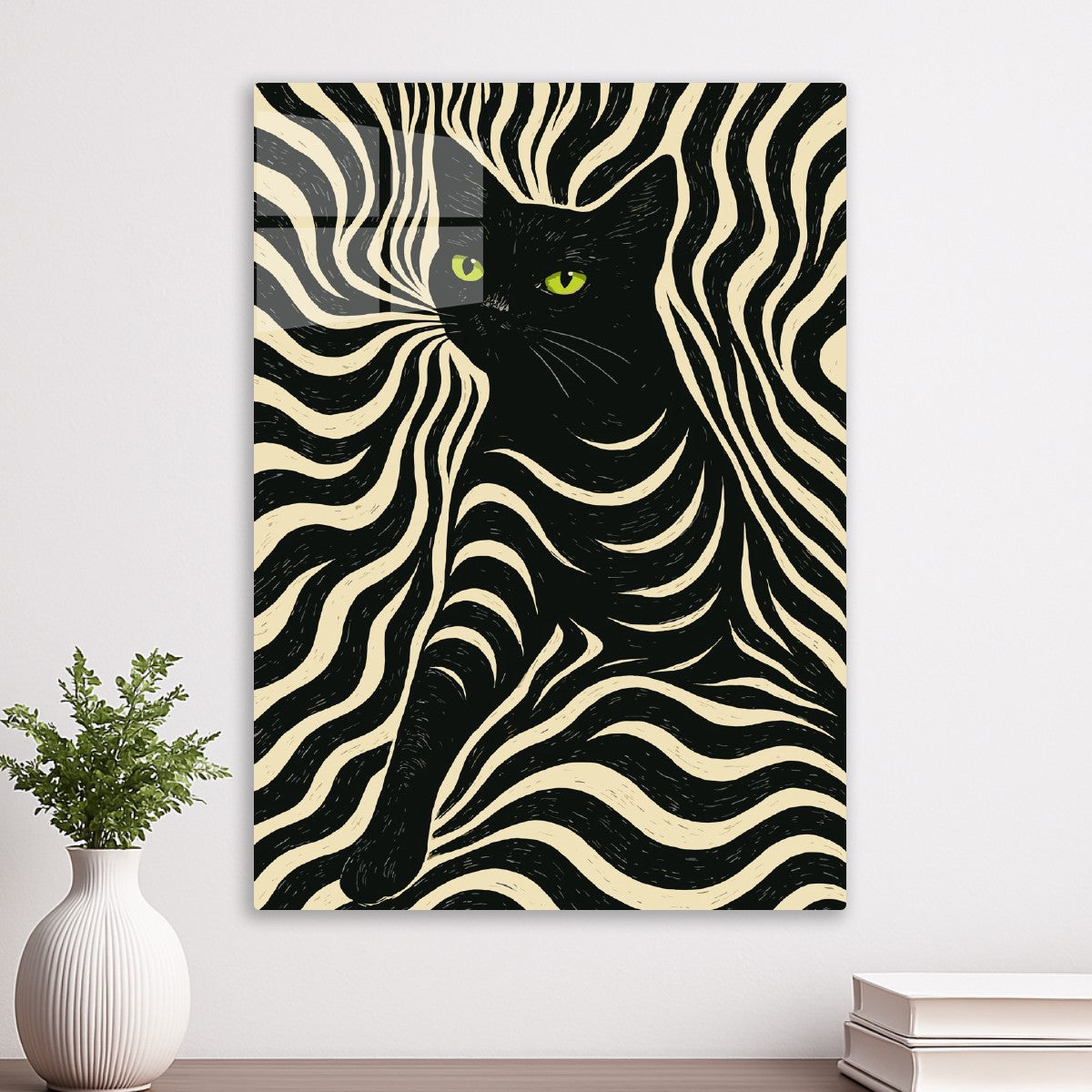 Hypnotic Black Cat Art