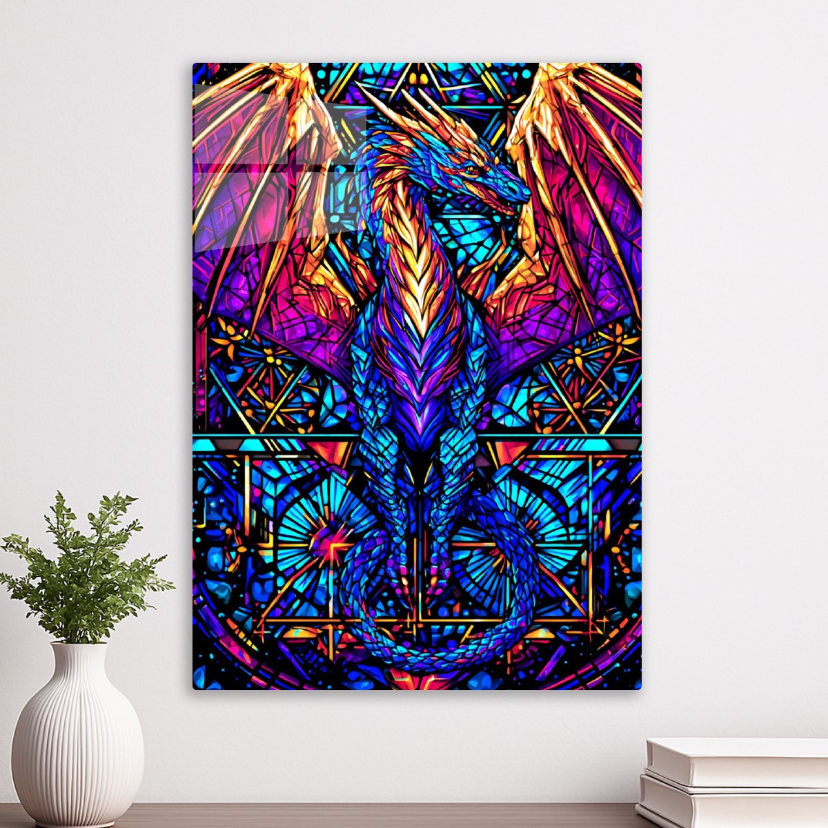 Majestic stainglass dragon