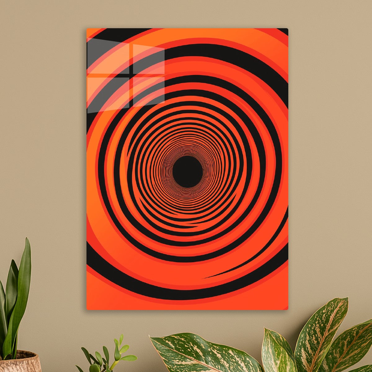 Hypnotic Orange Tunnel
