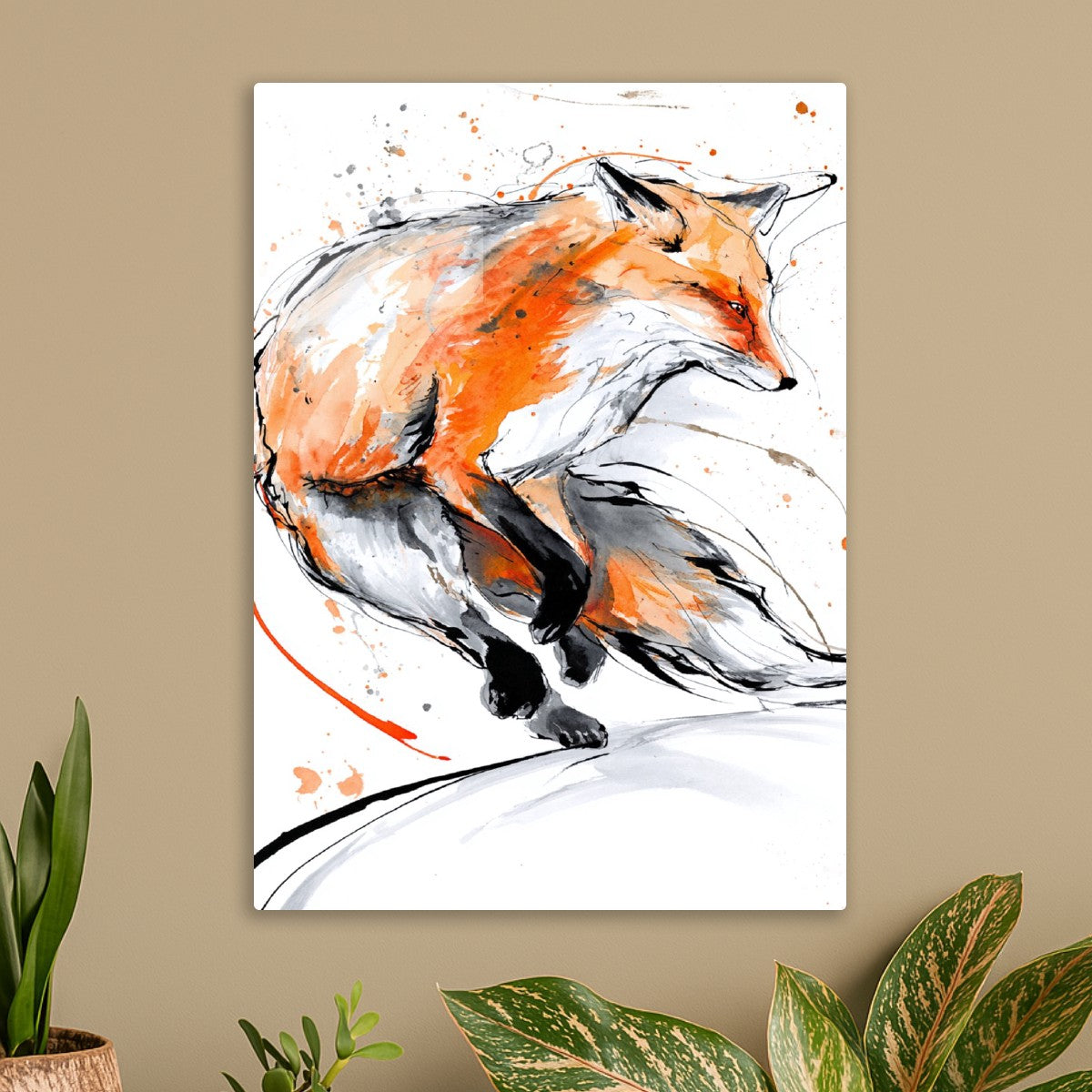 Watercolour fox