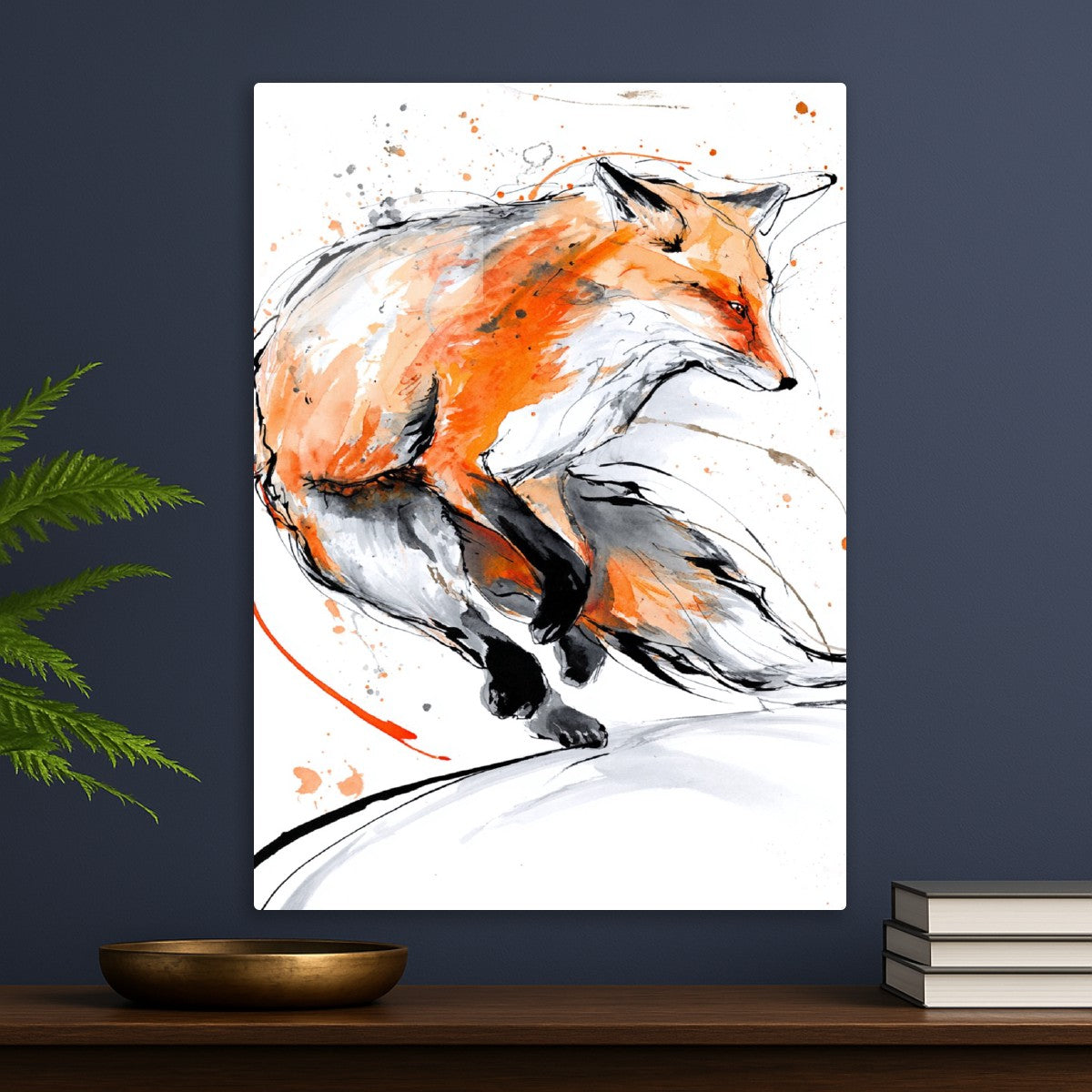 Watercolour fox