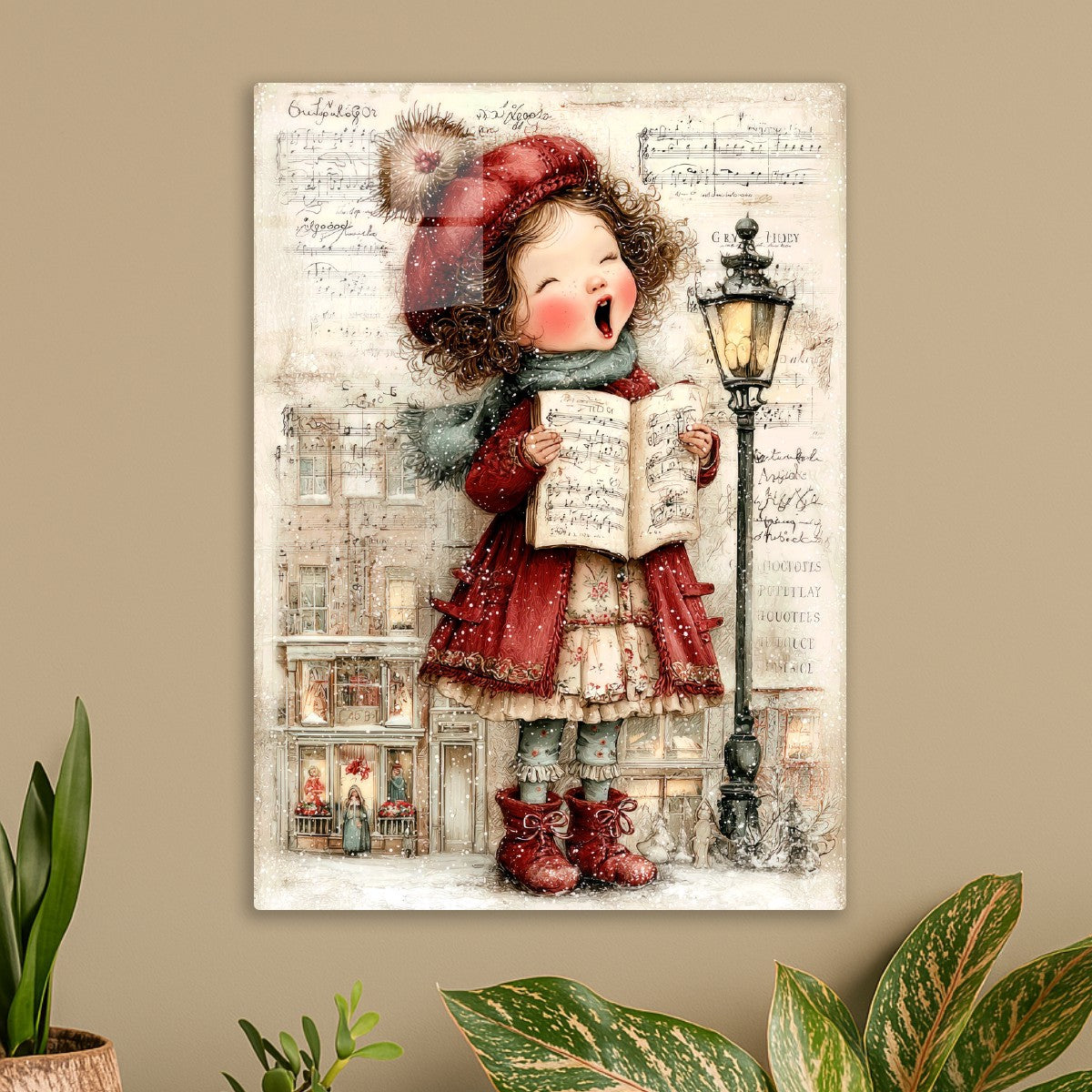 Little Girl Singing Joyfully