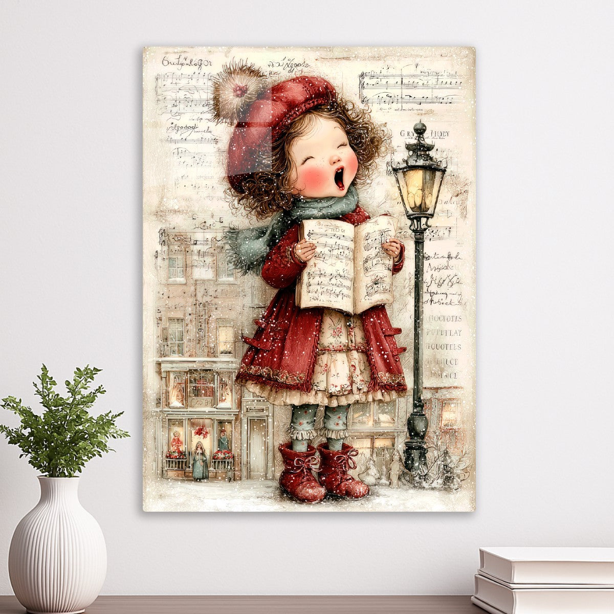 Little Girl Singing Joyfully