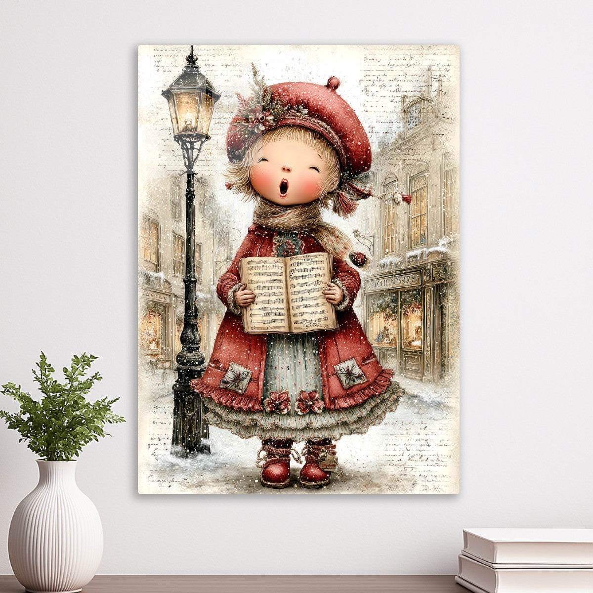 Charming Girl Carols Joyfully