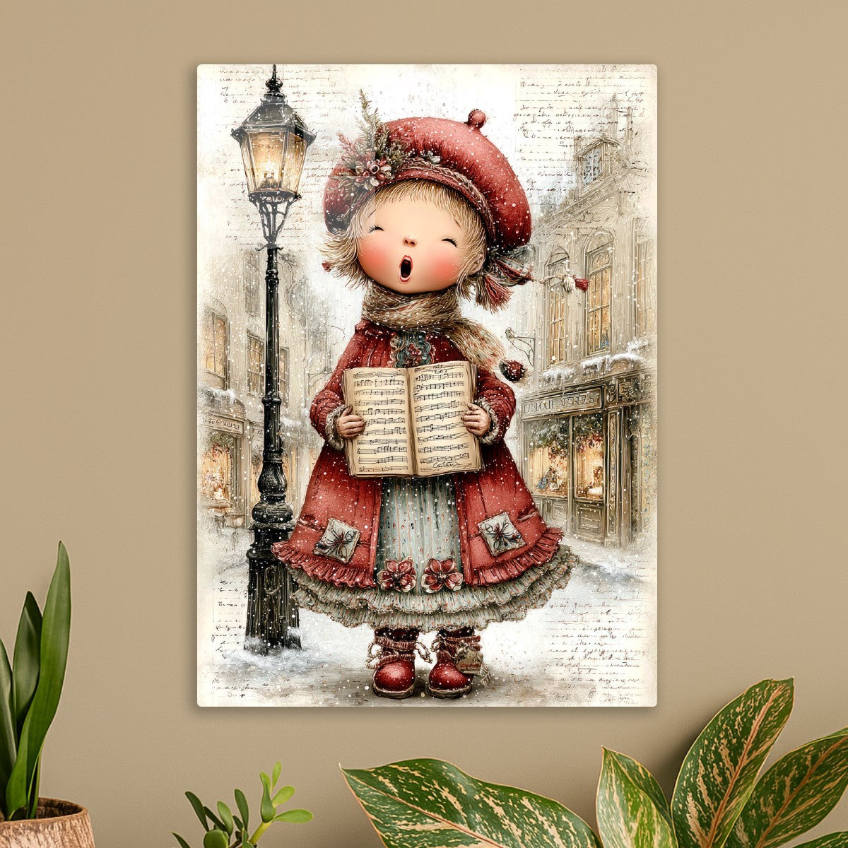 Charming Girl Carols Joyfully