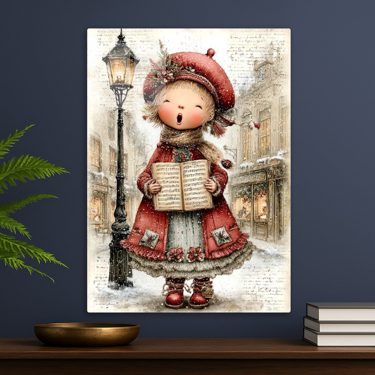 Charming Girl Carols Joyfully