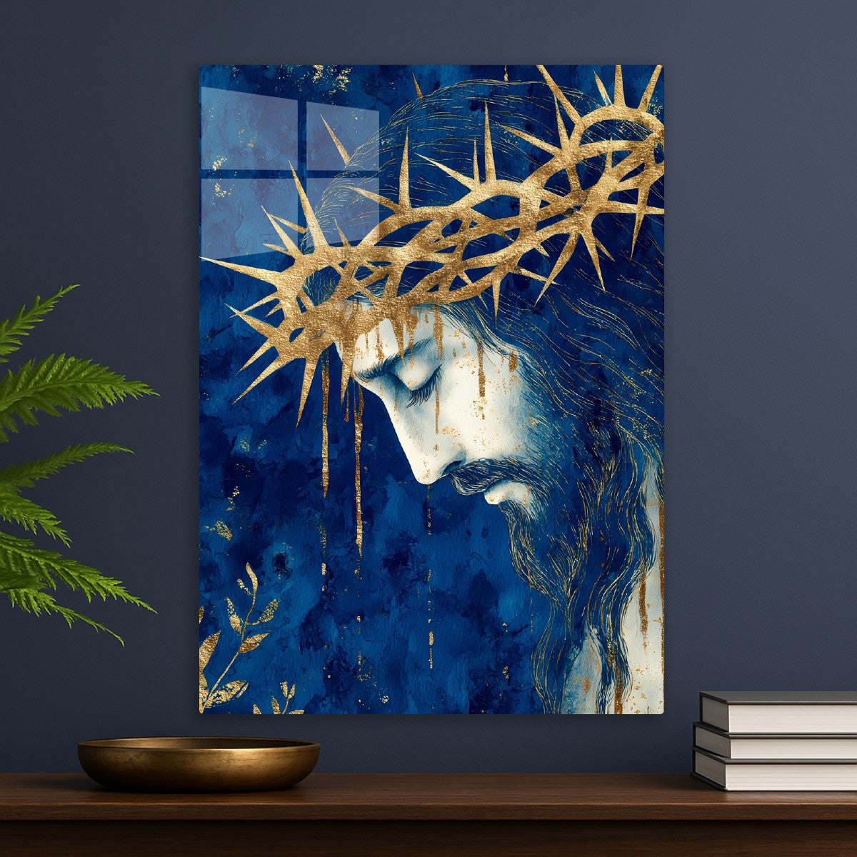 Blue Portrait of Jesus Christ
