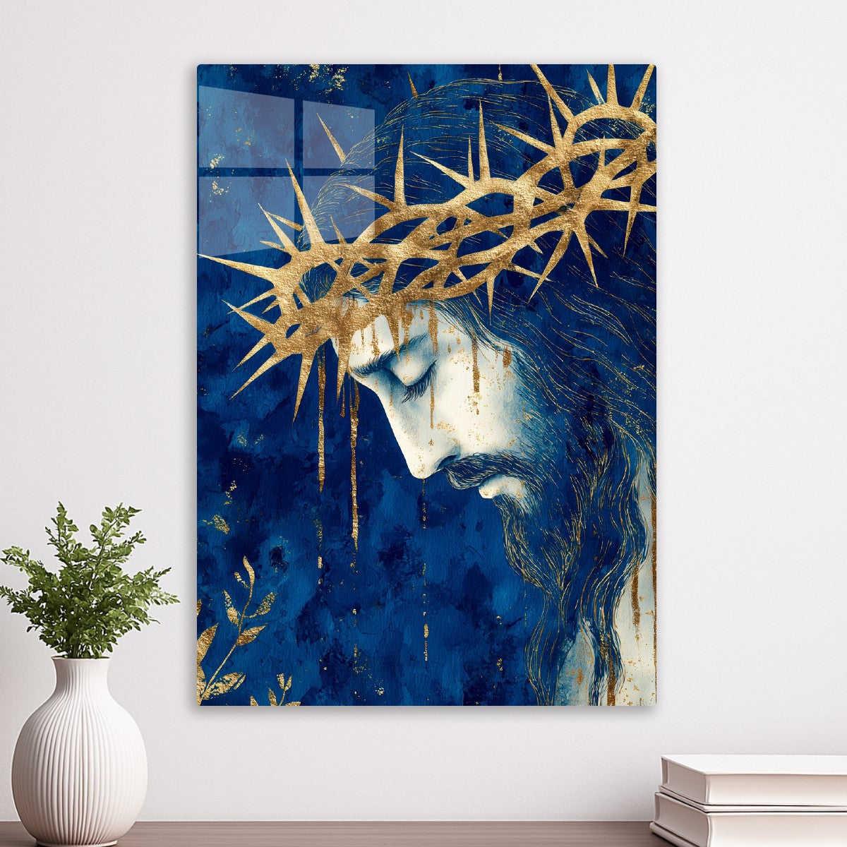 Blue Portrait of Jesus Christ