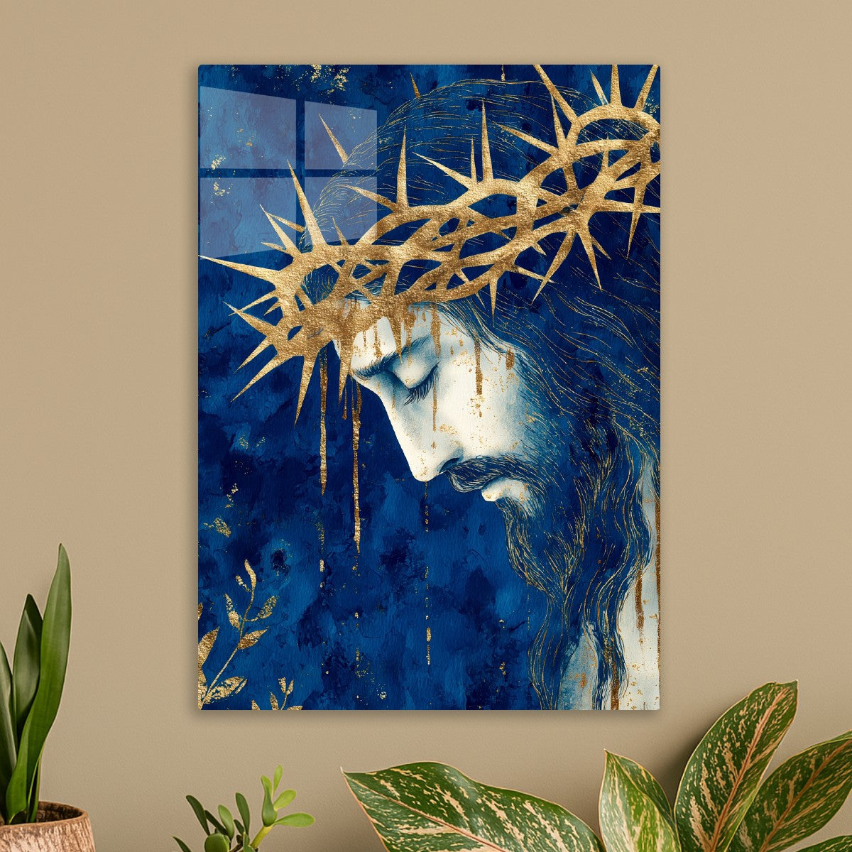Blue Portrait of Jesus Christ