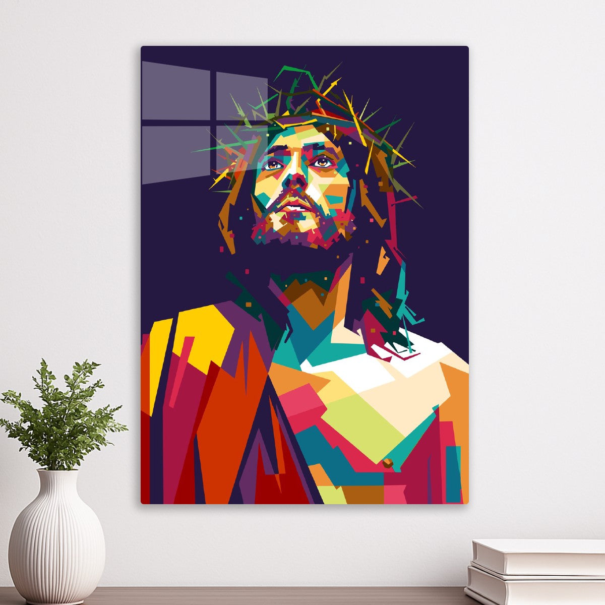 Crowned Abstract Figure Jesus