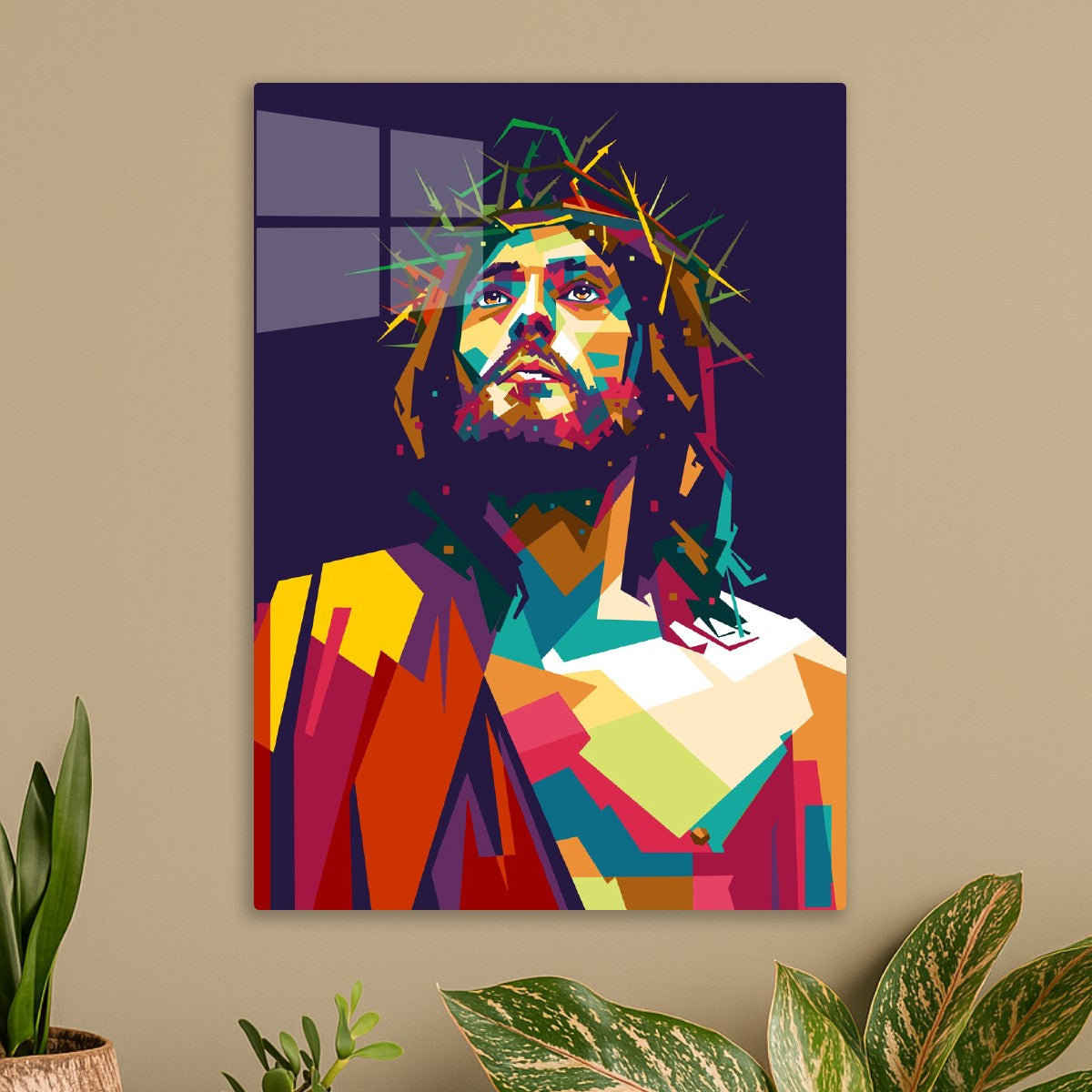 Crowned Abstract Figure Jesus