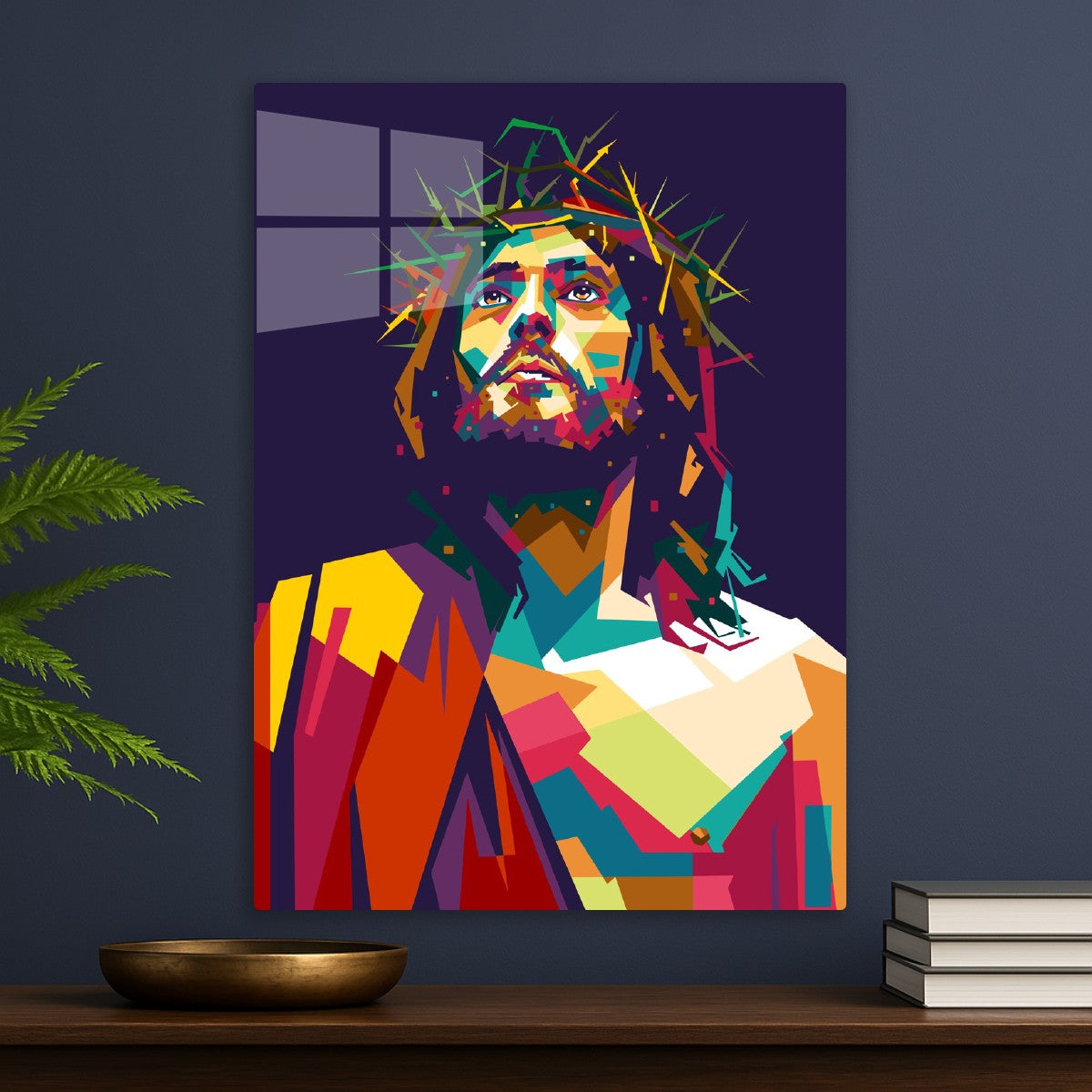 Crowned Abstract Figure Jesus