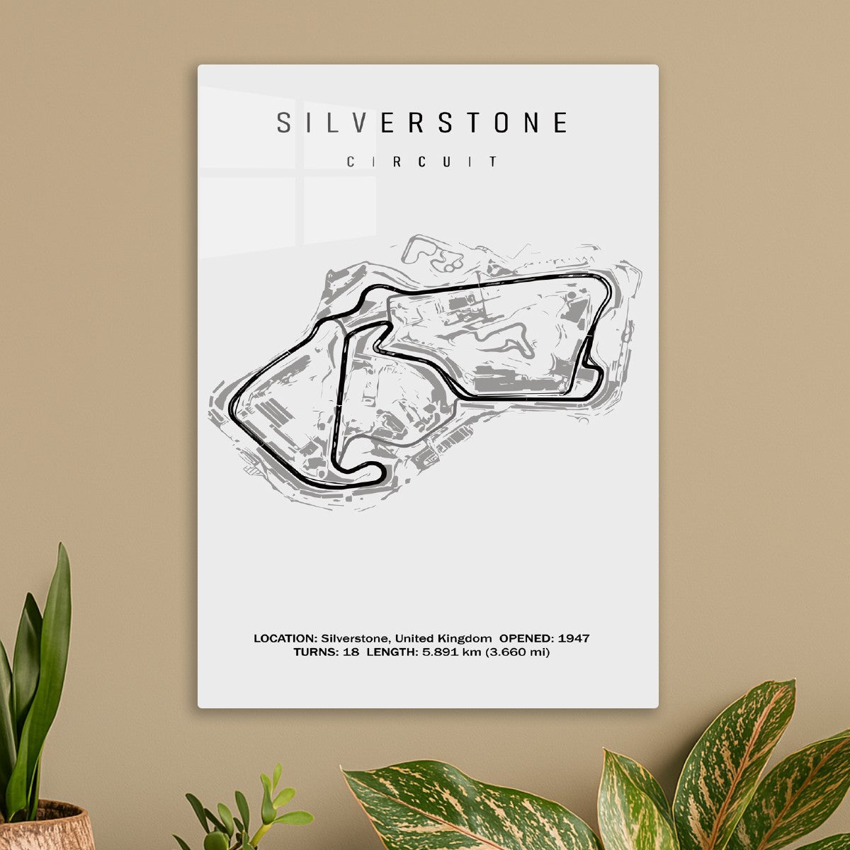 Silverstone Circuit Map Art
