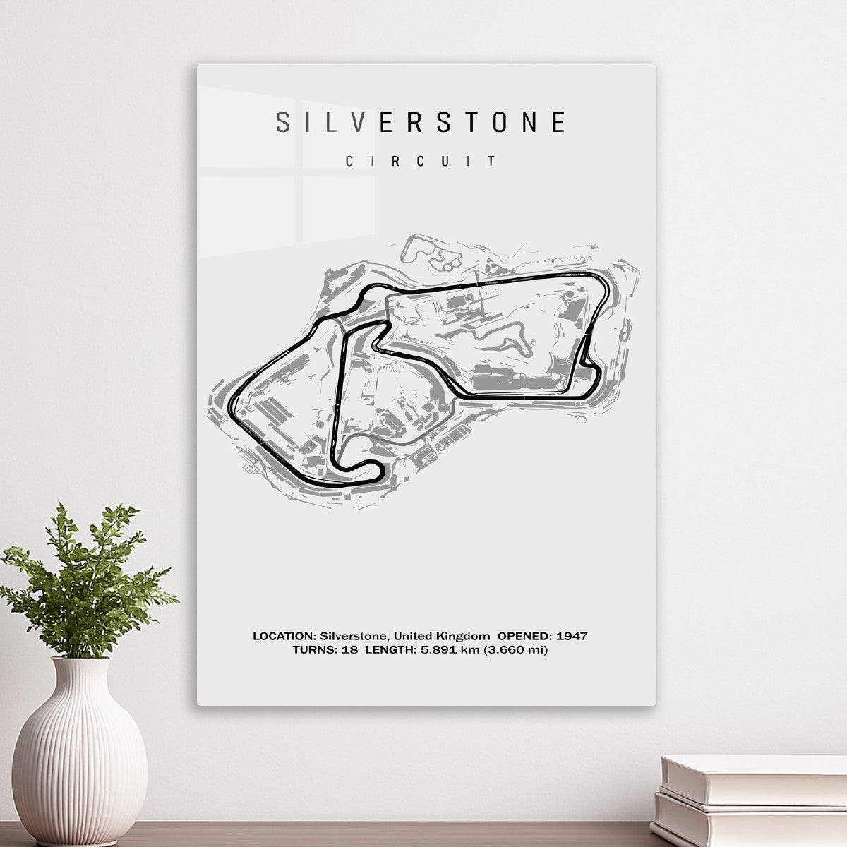 Silverstone Circuit Map Art