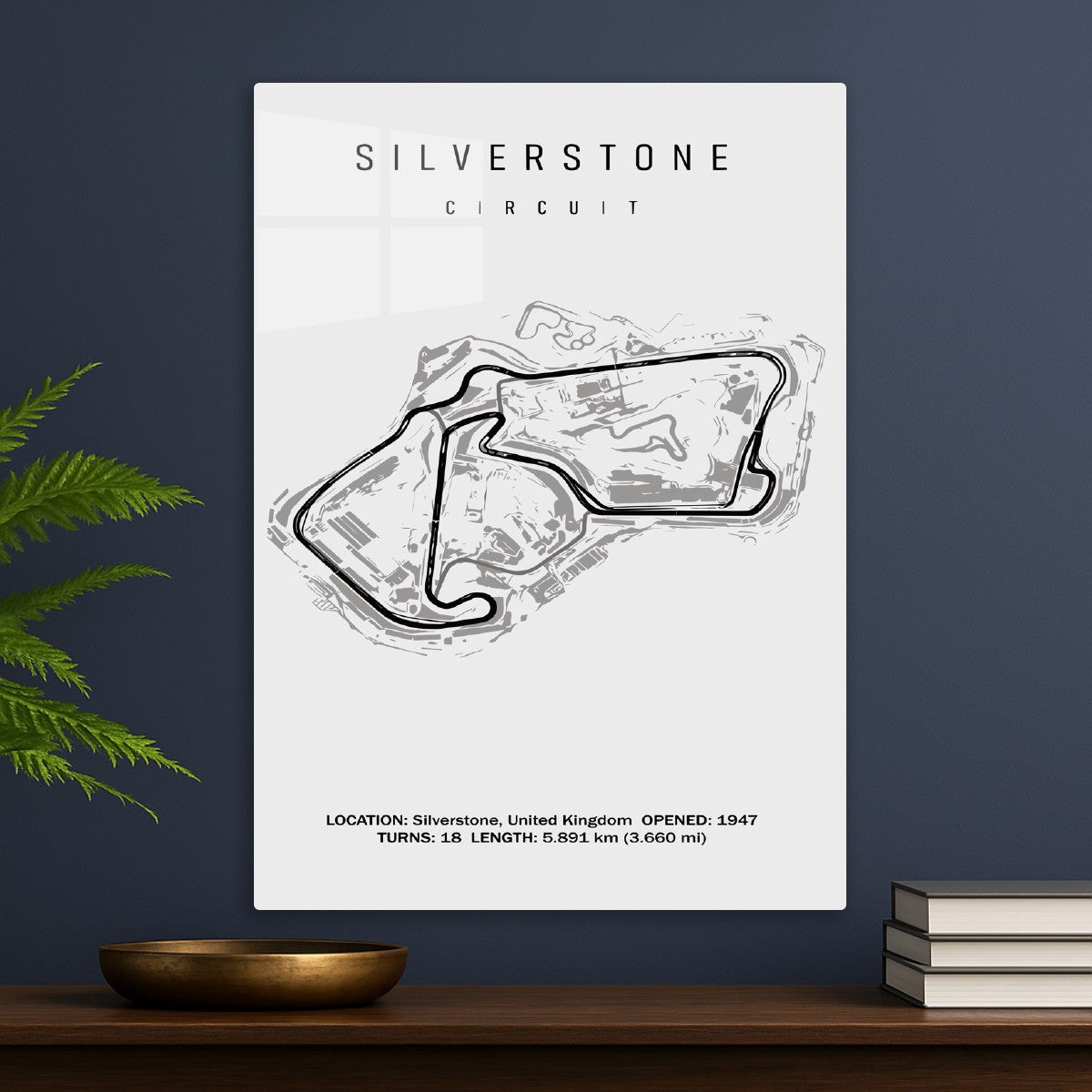 Silverstone Circuit Map Art