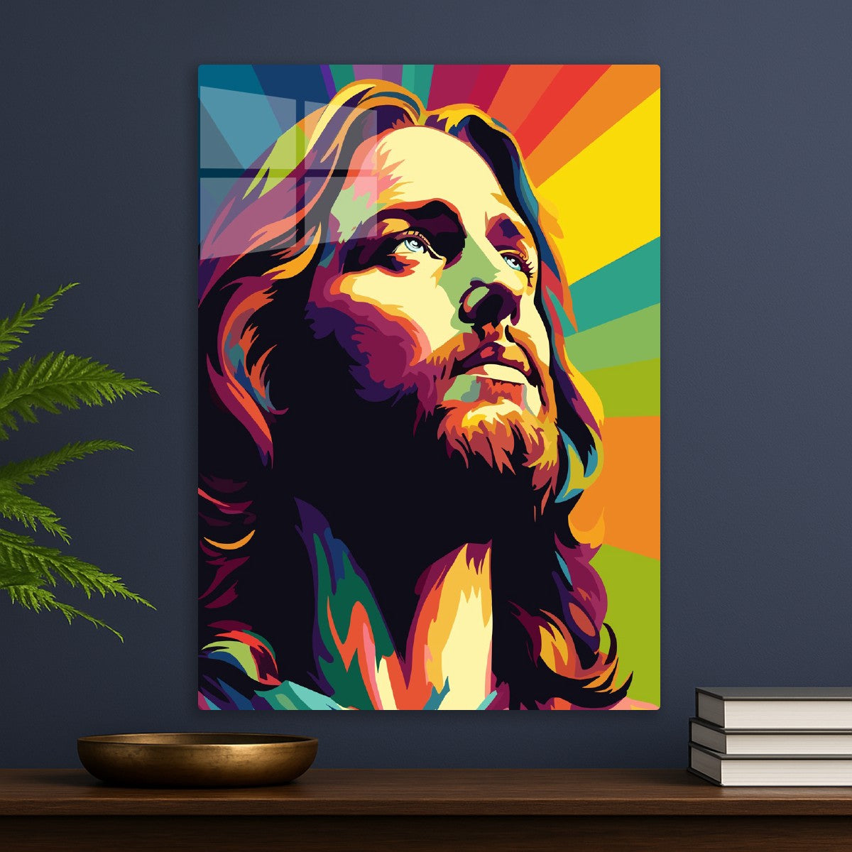 Radiant Pop Art Portrait Jesus