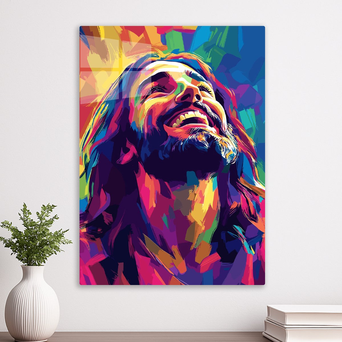 Expressive Colorful Jesus