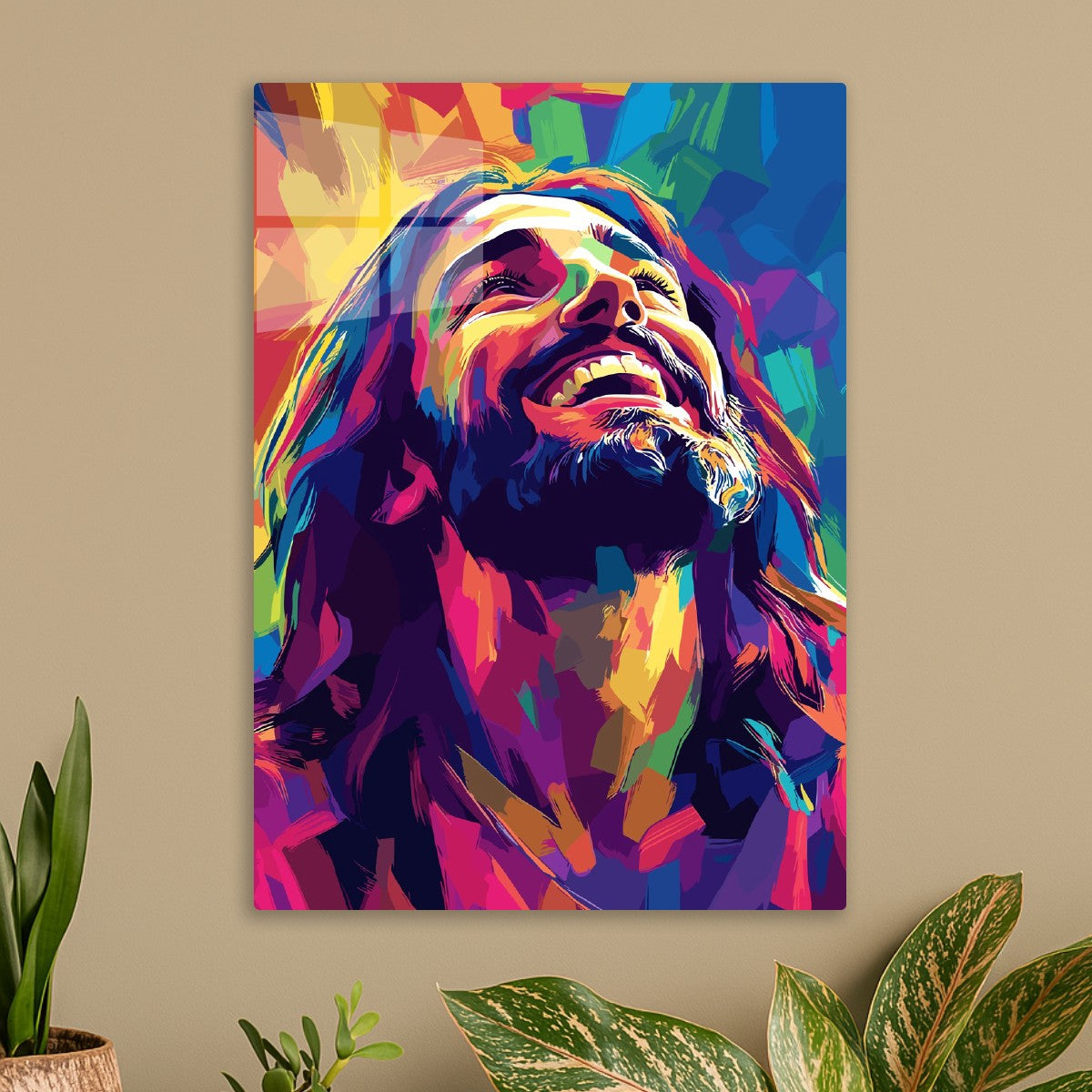 Expressive Colorful Jesus