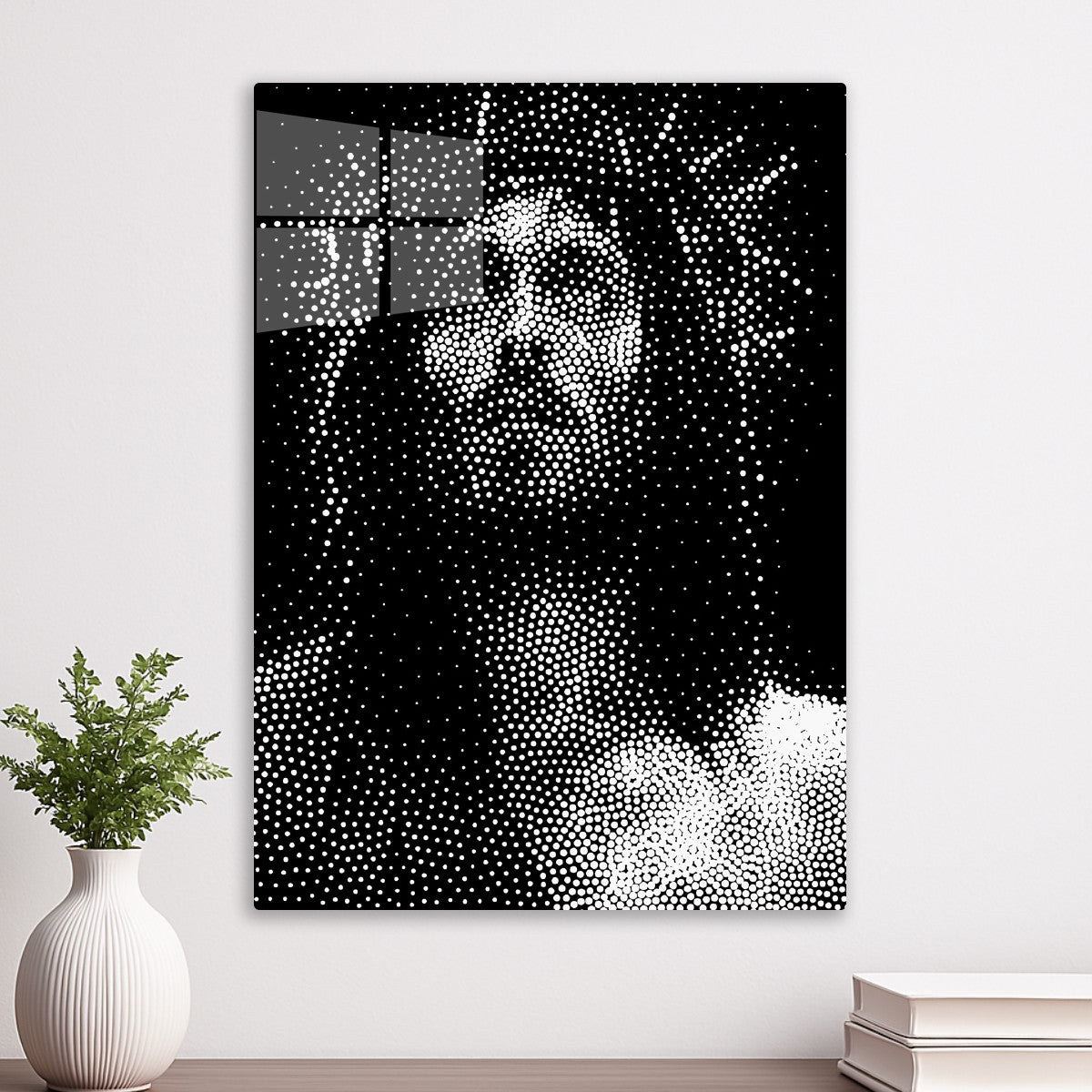 Halftone Christ Portrait Jesus