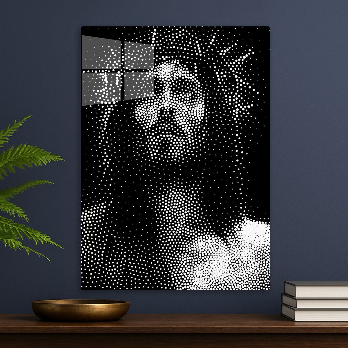 Halftone Christ Portrait Jesus