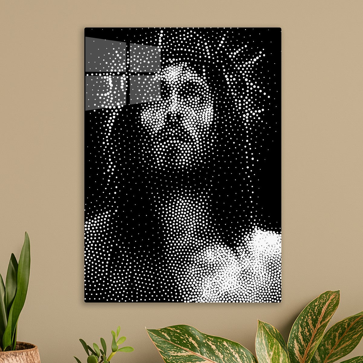 Halftone Christ Portrait Jesus