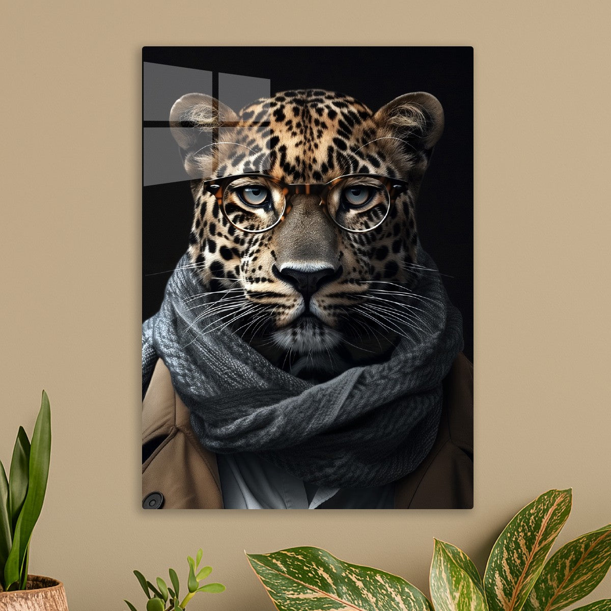 Leopard with a scarf