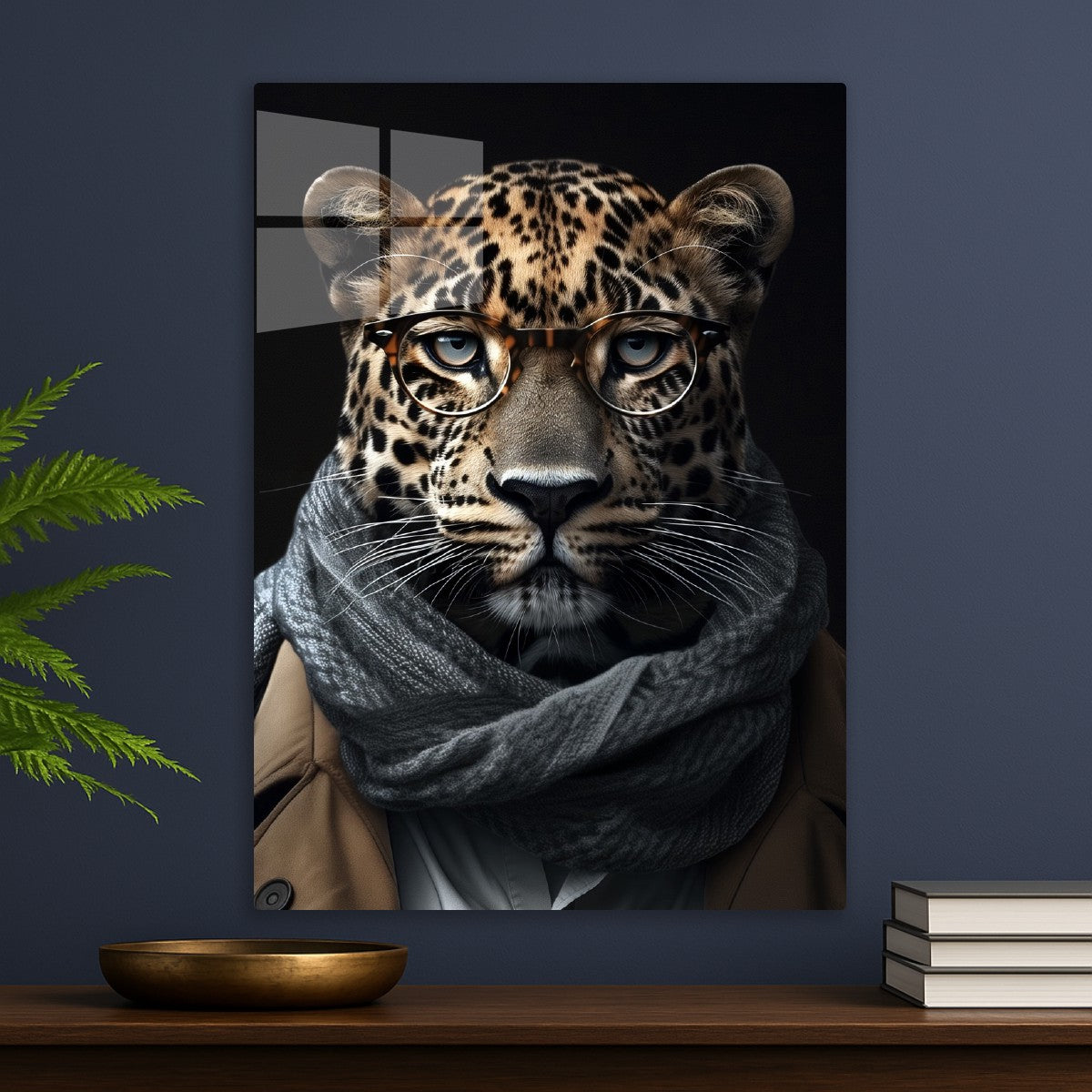 Leopard with a scarf